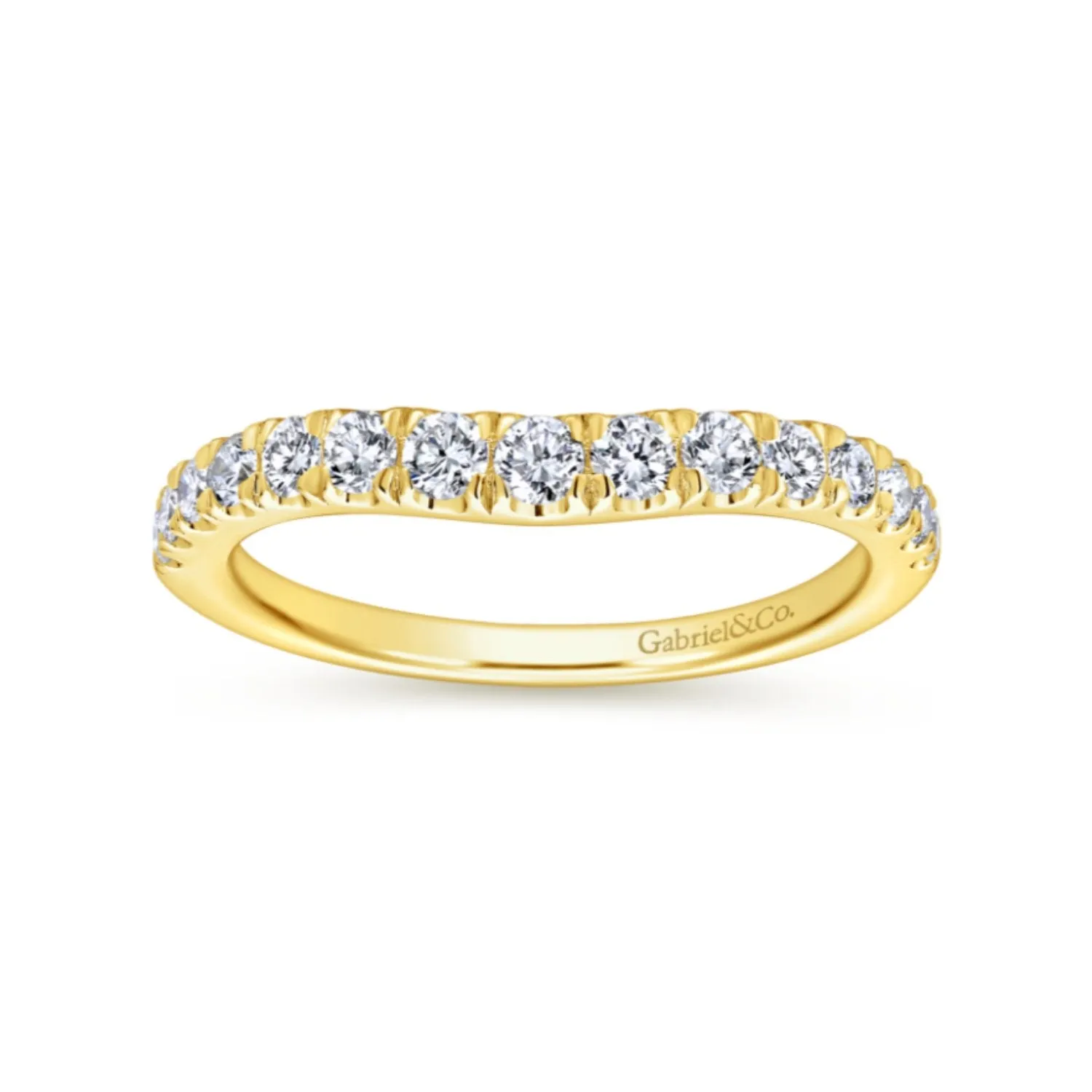 Gabriel & Co. "Hazel" Curved Diamond Wedding Band