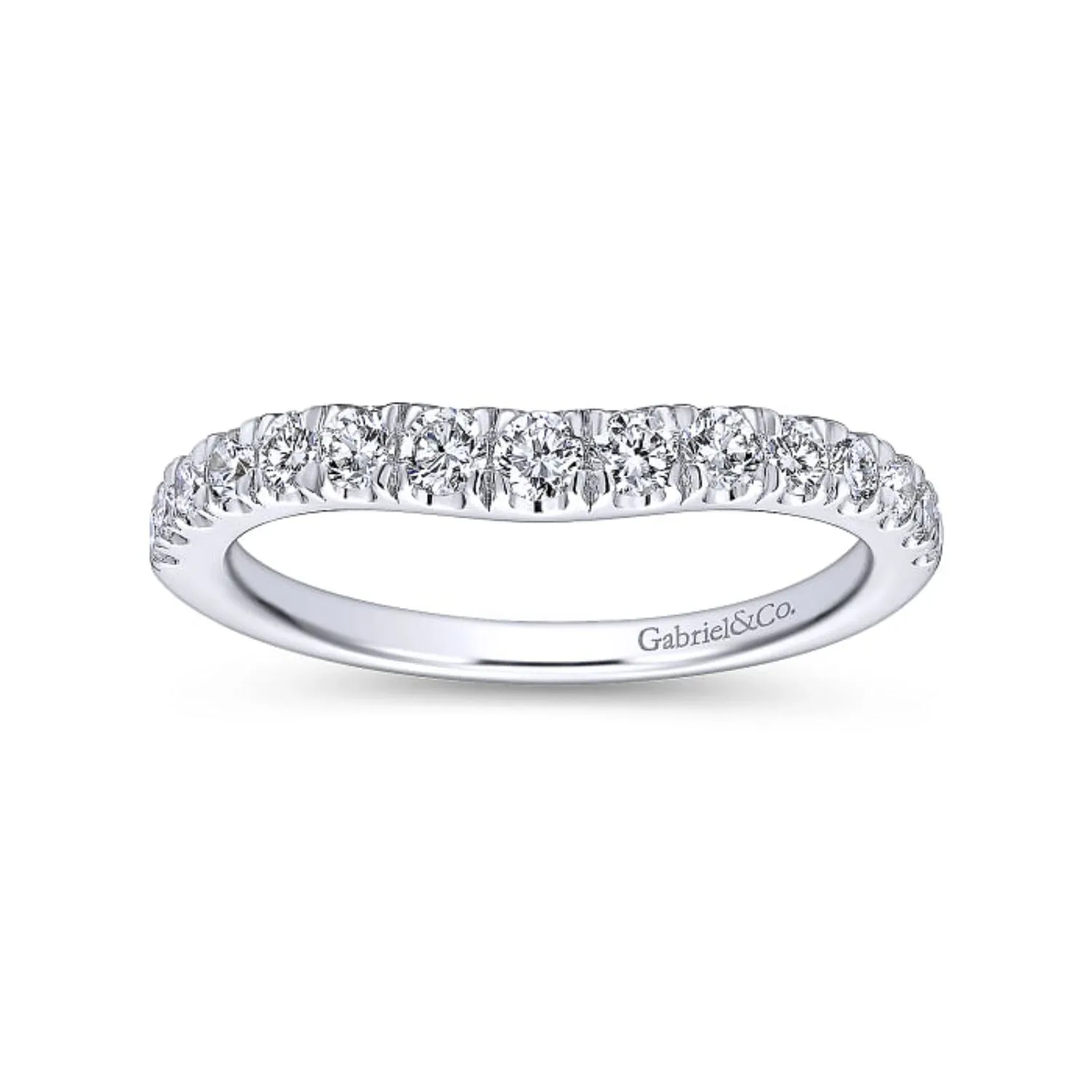 Gabriel & Co. "Hazel" Curved Diamond Wedding Band