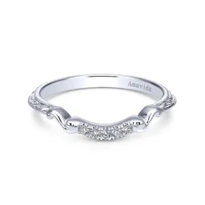 Gabriel & Co. "Mercer" Curved Diamond Wedding Band