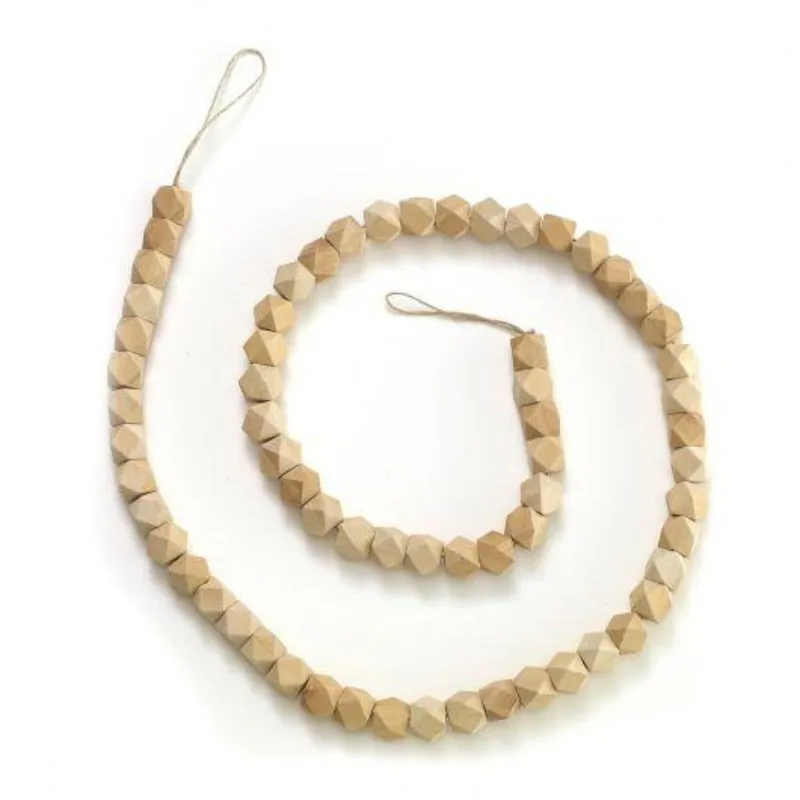 Geometric Natural Bead Garland - 6ft