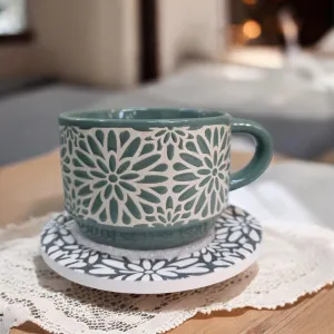 Geometric Pattern Series - Ceramic Mugs with Coasters