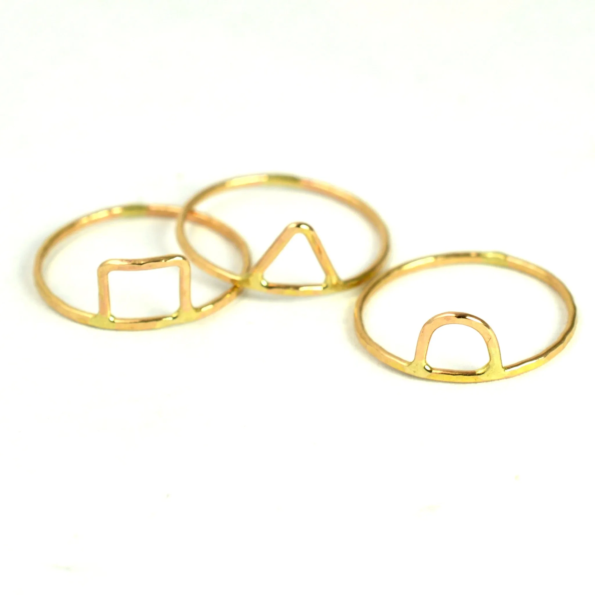 Geometric Triangle Stackable Ring