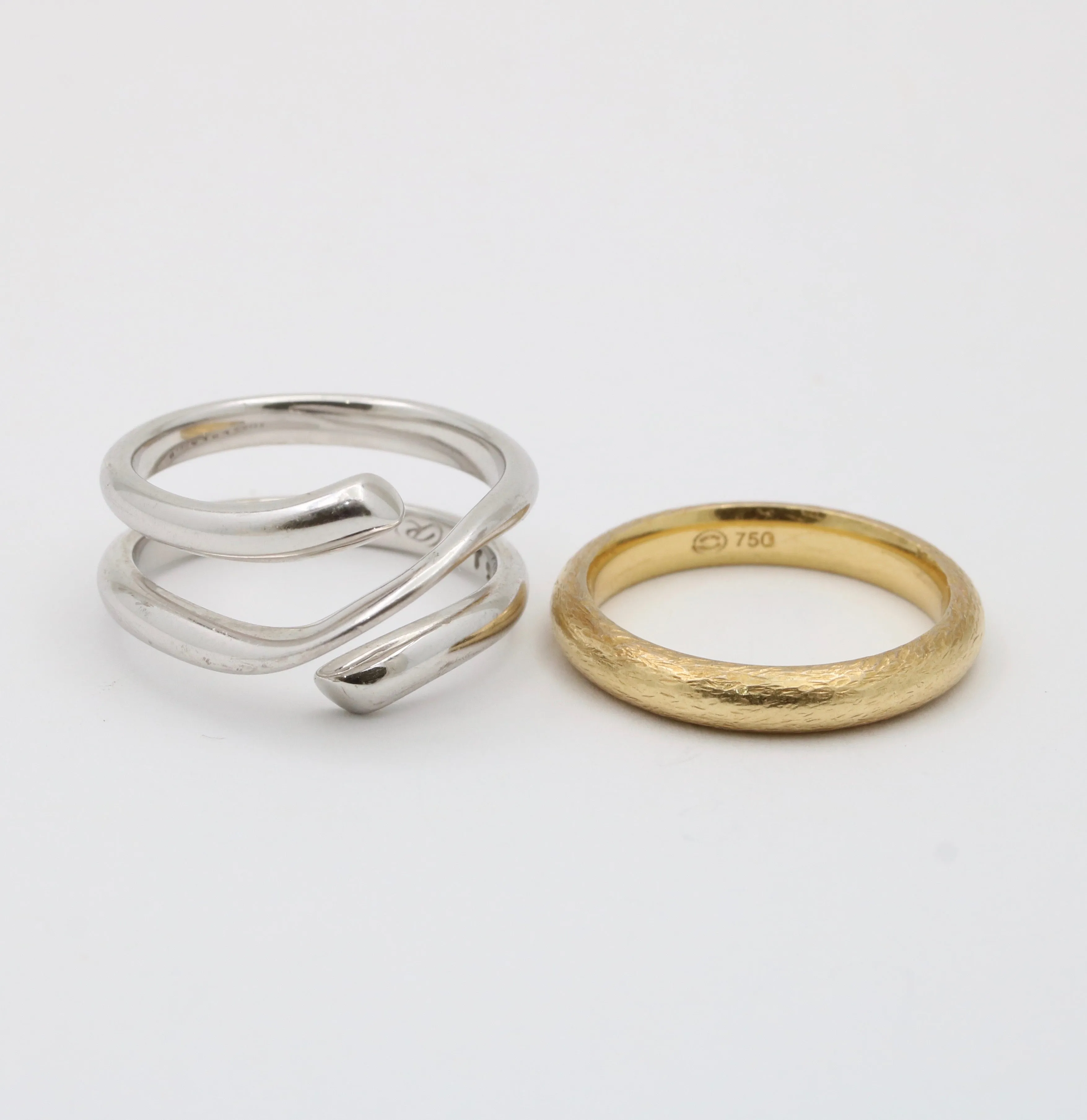 Georg Jensen Magic Combination 18K Gold Nesting Rings, Size 7.5