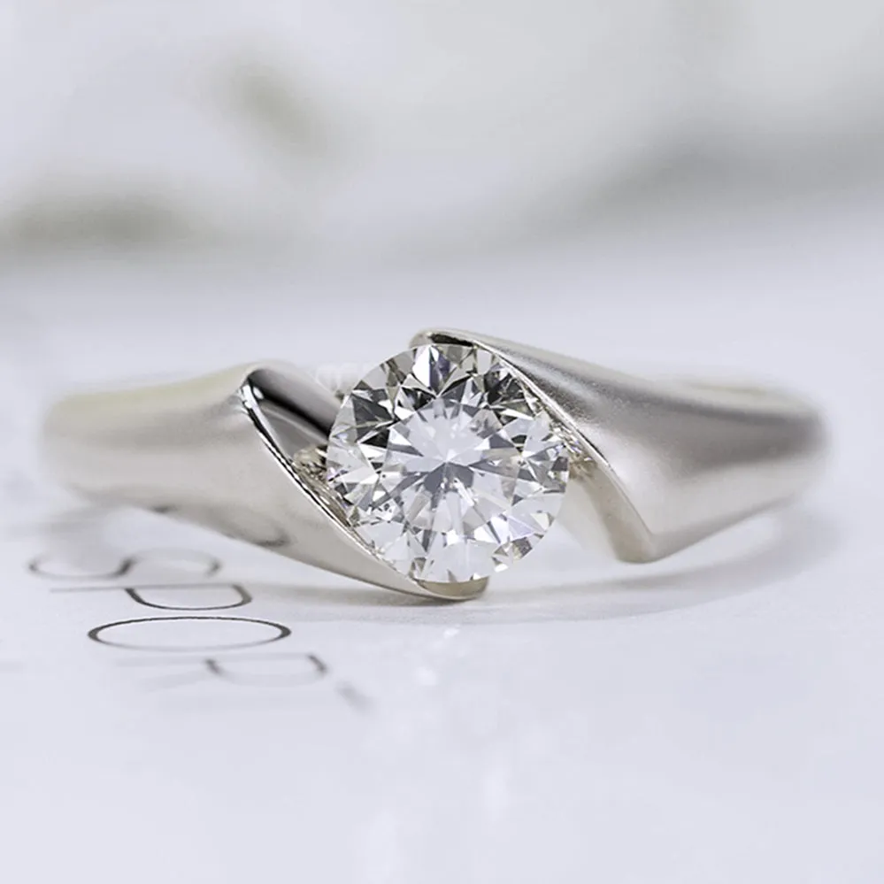 GIA Diamond Modern Design Engagement Ring