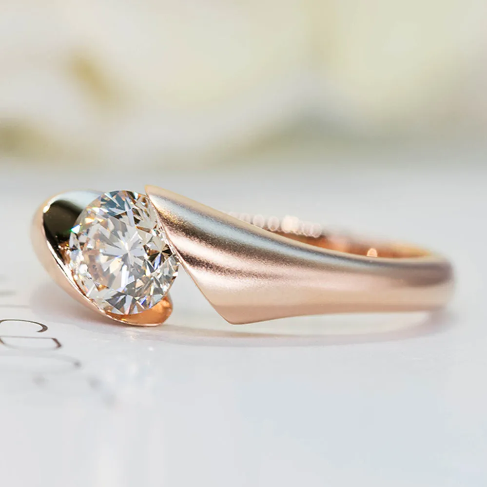 GIA Diamond Modern Design Engagement Ring