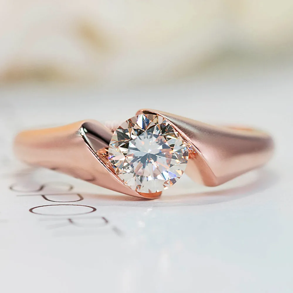 GIA Diamond Modern Design Engagement Ring