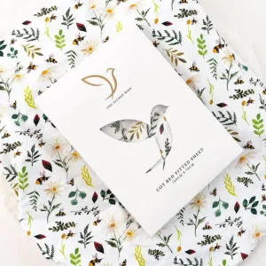 Gilded Bird Fitted Cotbed Sheet - Wild Bee