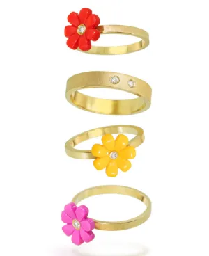 Gold Daisy and Diamond rings