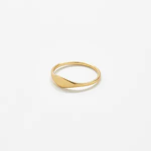 Gold Mini Signet Ring