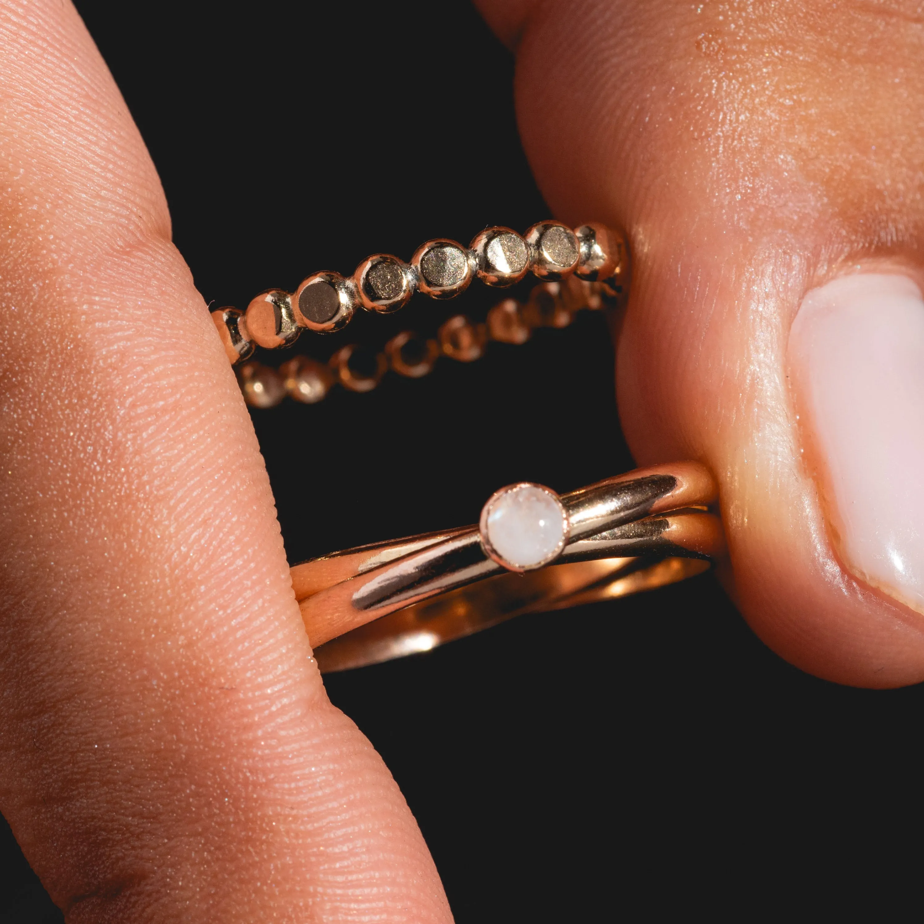 Gold Orbit Meditation Ring