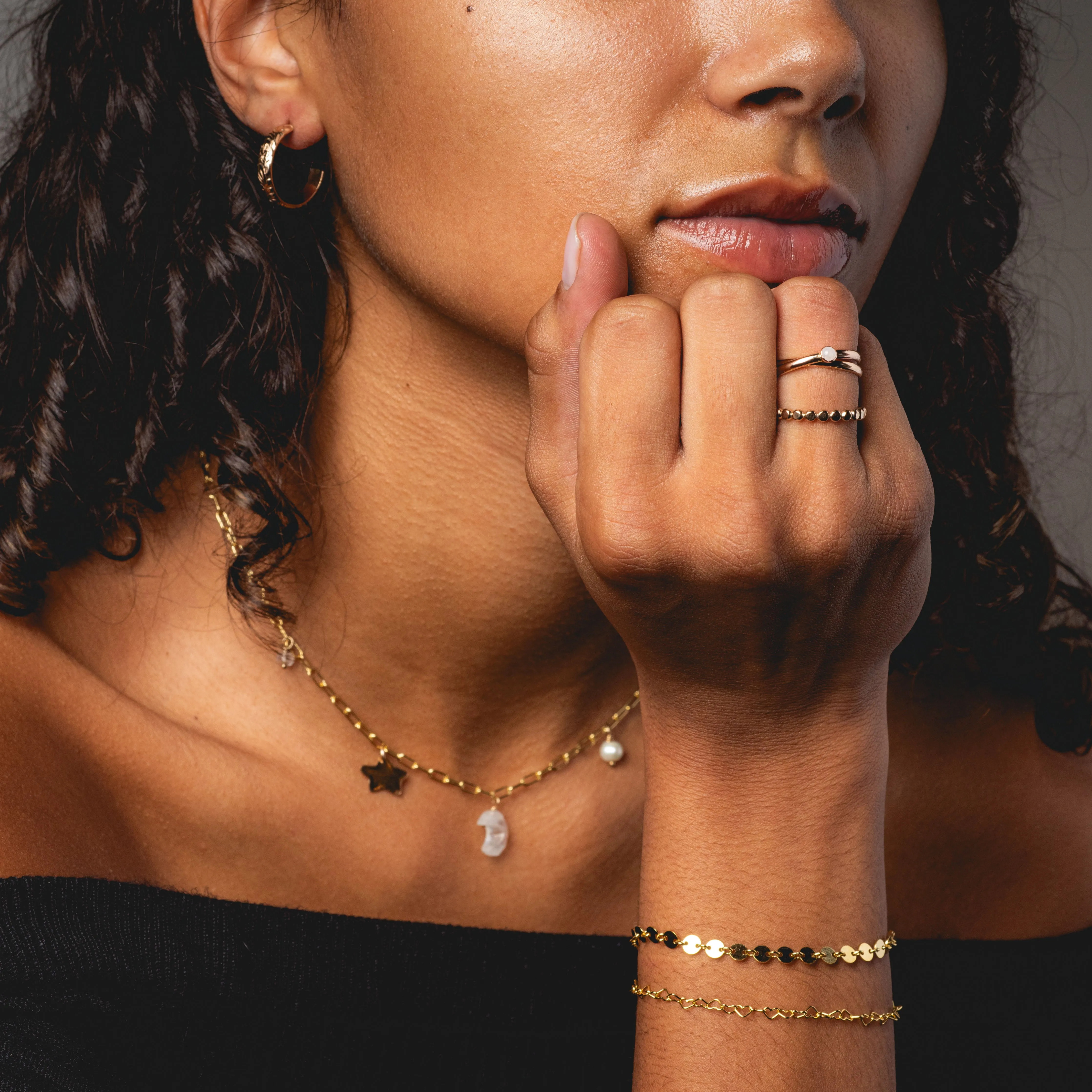 Gold Orbit Meditation Ring