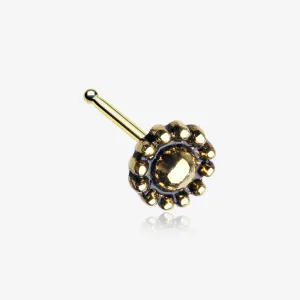 Golden Aira Filigree Icon Nose Stud Ring