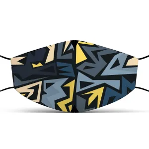 Graffiti face mask with pocket