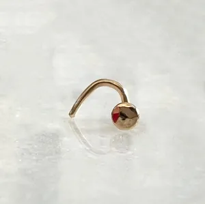Hammered Disc Nose Stud