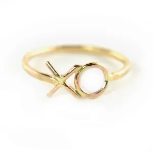 Hammered XO Ring