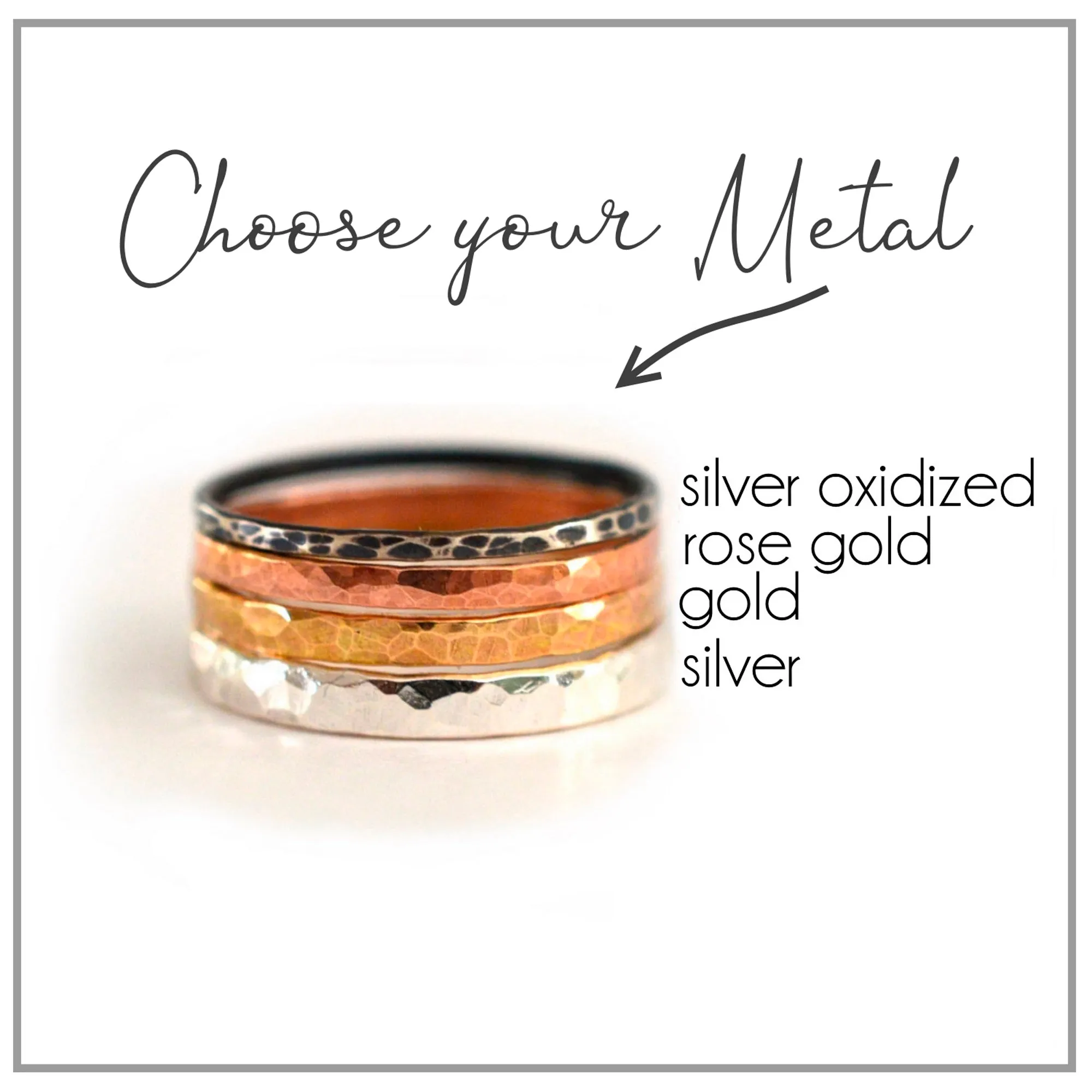 Hammered XO Ring