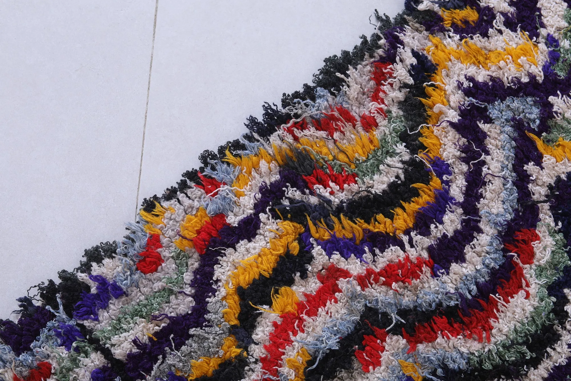 Handwoven Moroccan Rug in Abstract Patterns – 3.7 x 6.3 ft
