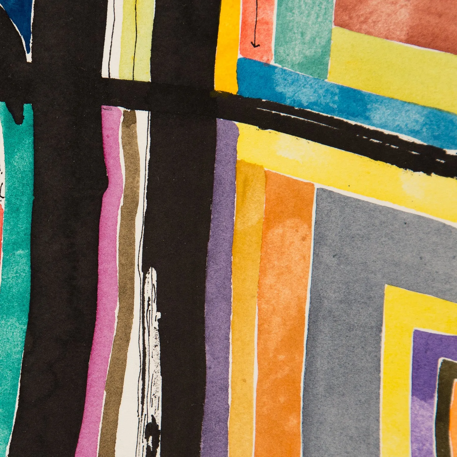 HAROLD TOWN "CHOICE BETWEEN TENTS" MIXED MEDIA, 1986