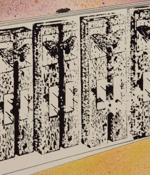 HAROLD TOWN "MEMORY WALL" 1973