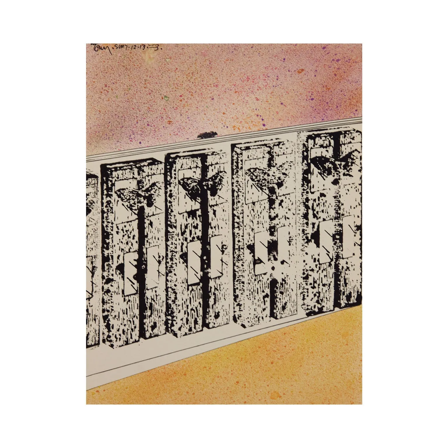 HAROLD TOWN "MEMORY WALL" 1973