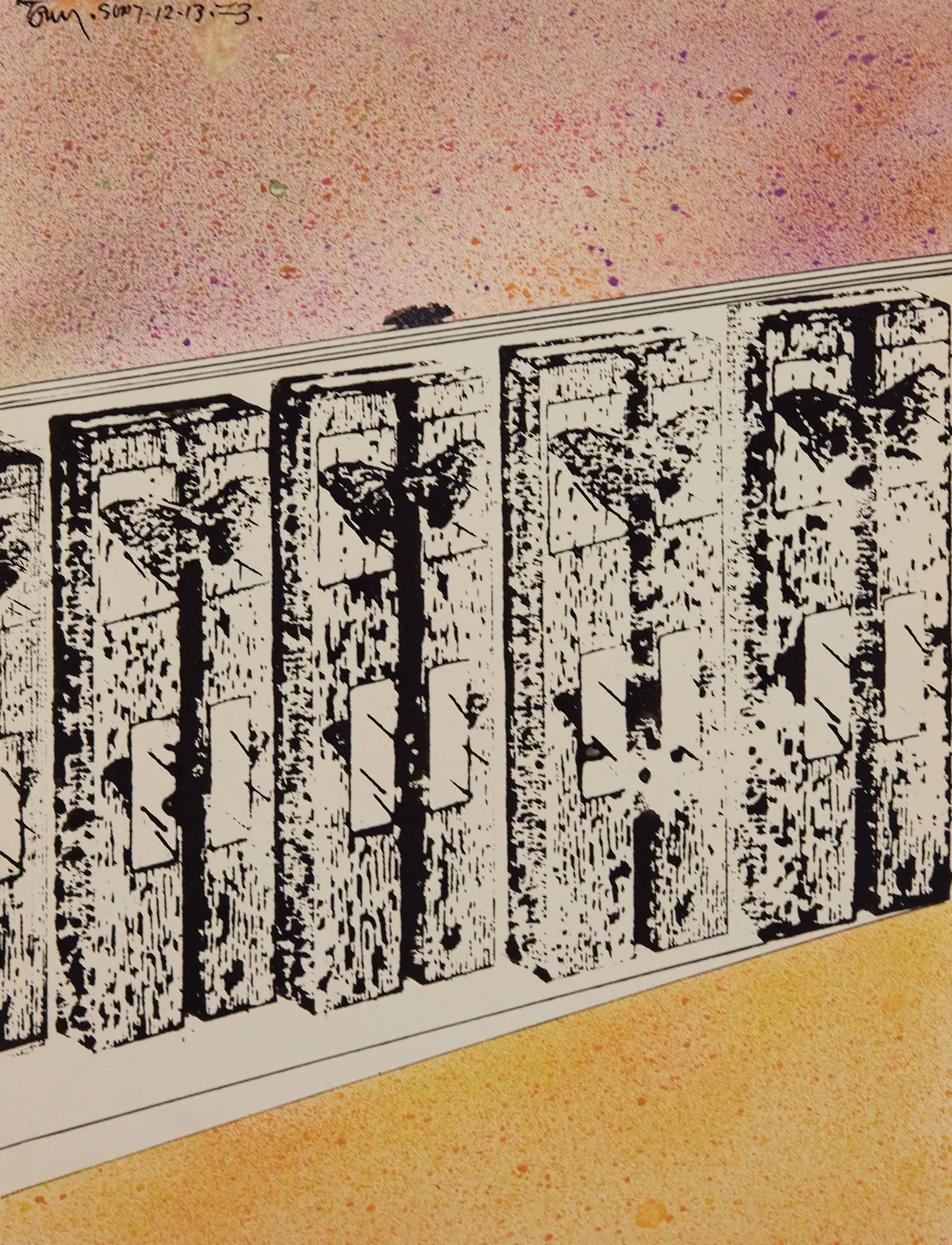 HAROLD TOWN "MEMORY WALL" 1973