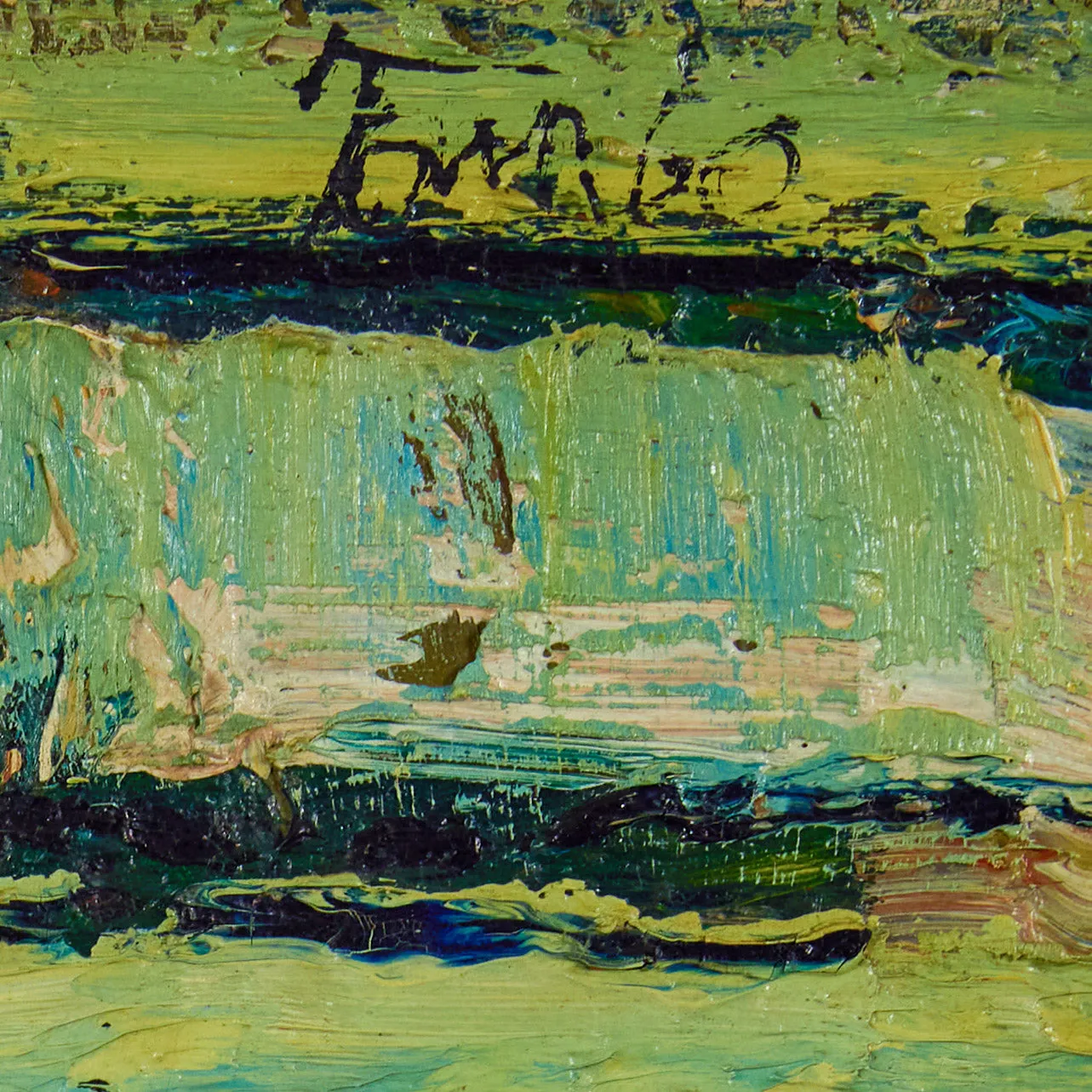 HAROLD TOWN "RED ALERT" OIL ON CANVAS, 1960
