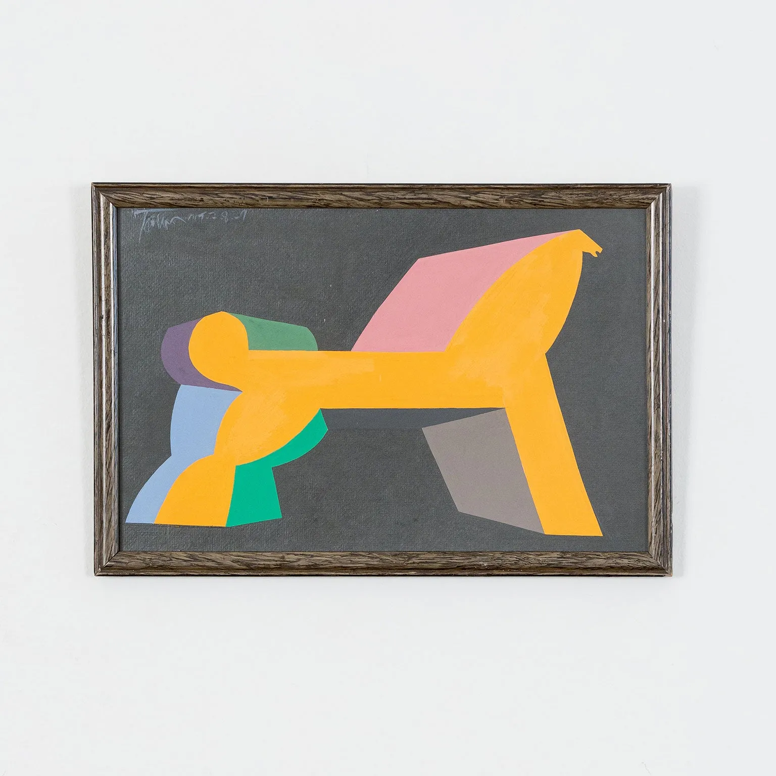 HAROLD TOWN "TOY HORSE" GOUACHE ON PAPER, 1979