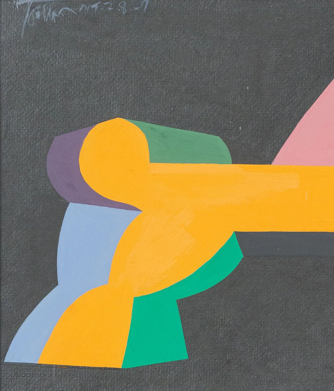 HAROLD TOWN "TOY HORSE" GOUACHE ON PAPER, 1979