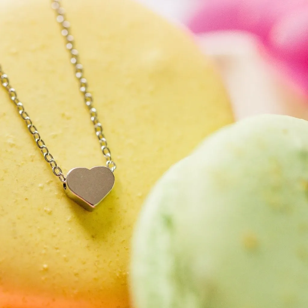 Heart Charm Bead Necklace