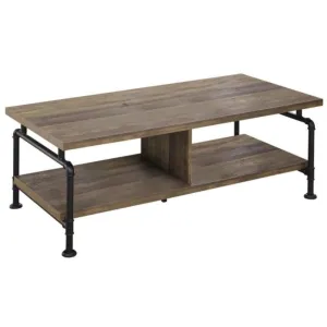 Industrial Rustic Oak Coffee Table