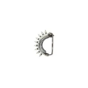 Isha Silver Nath/Nose Ring - Black, Right, Clip-On by Moha