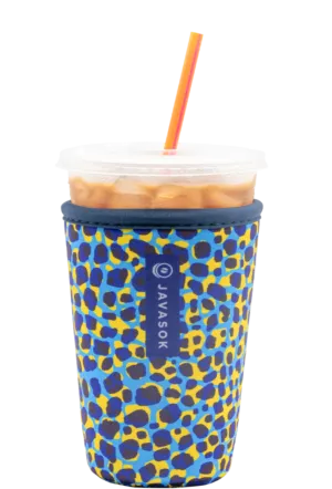 JavaSok - Medium in Bold Blue Leopard