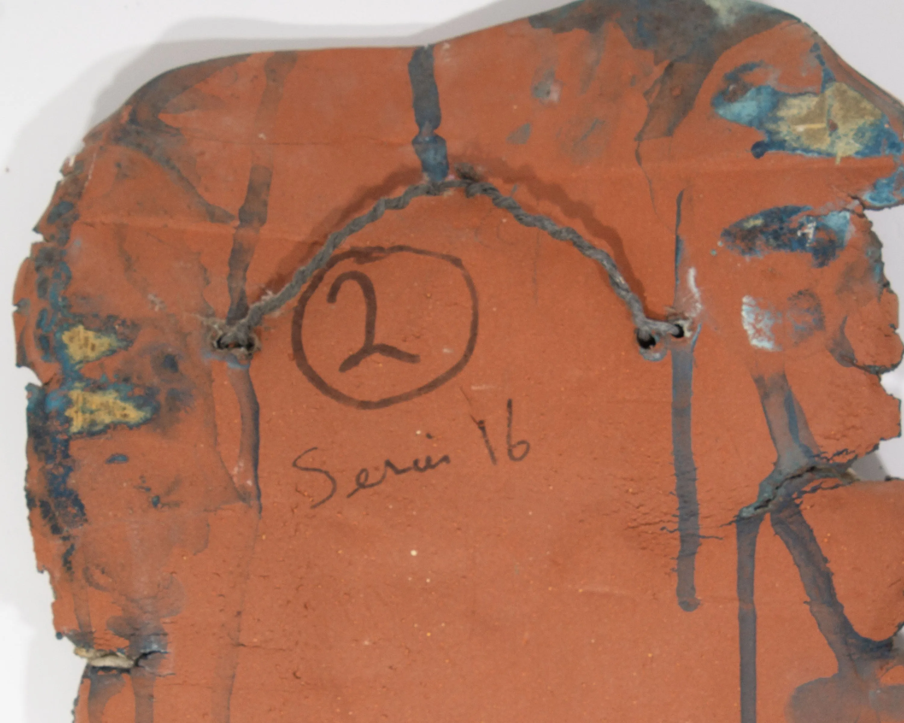 Juliet Holland Signed “Series #16, #2” Clay Wall Sculpture