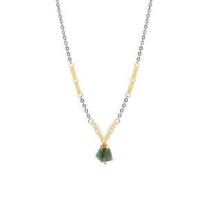 Kate Winternitz - Emerald Geometric Cut Necklace