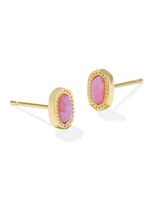 Kendra Scott Mini Ellie Stud Earring - Gold & Carnation Opal