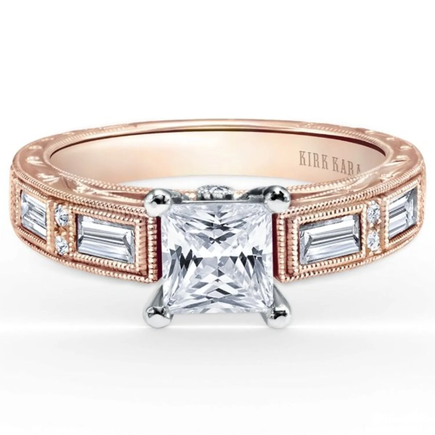 Kirk Kara "Charlotte" Baguette Cut Diamond Engagement Ring
