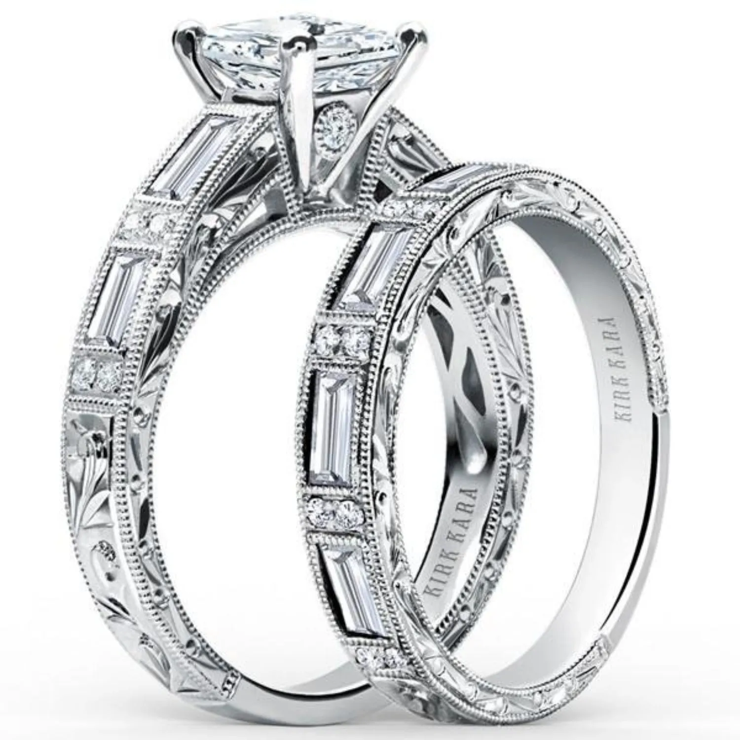 Kirk Kara "Charlotte" Baguette Cut Diamond Engagement Ring