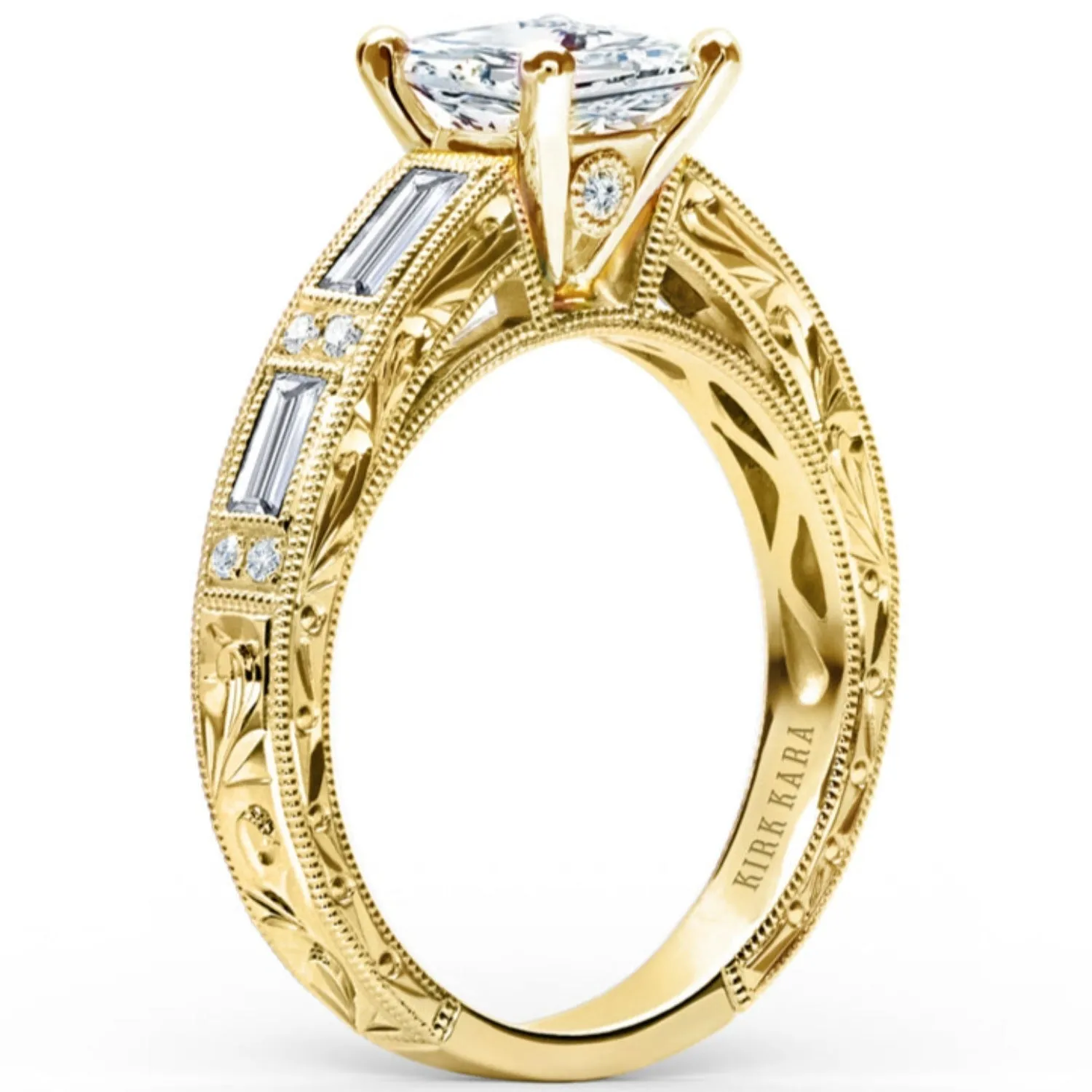 Kirk Kara "Charlotte" Baguette Cut Diamond Engagement Ring