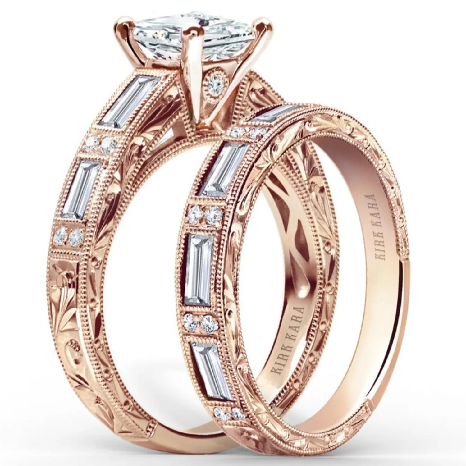 Kirk Kara "Charlotte" Baguette Cut Diamond Engagement Ring