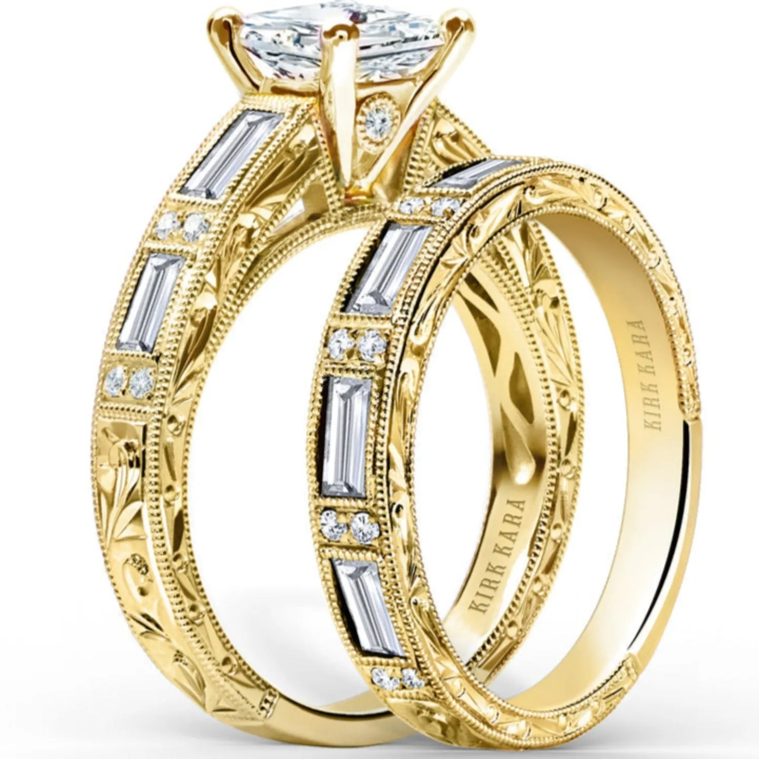 Kirk Kara "Charlotte" Baguette Cut Diamond Engagement Ring