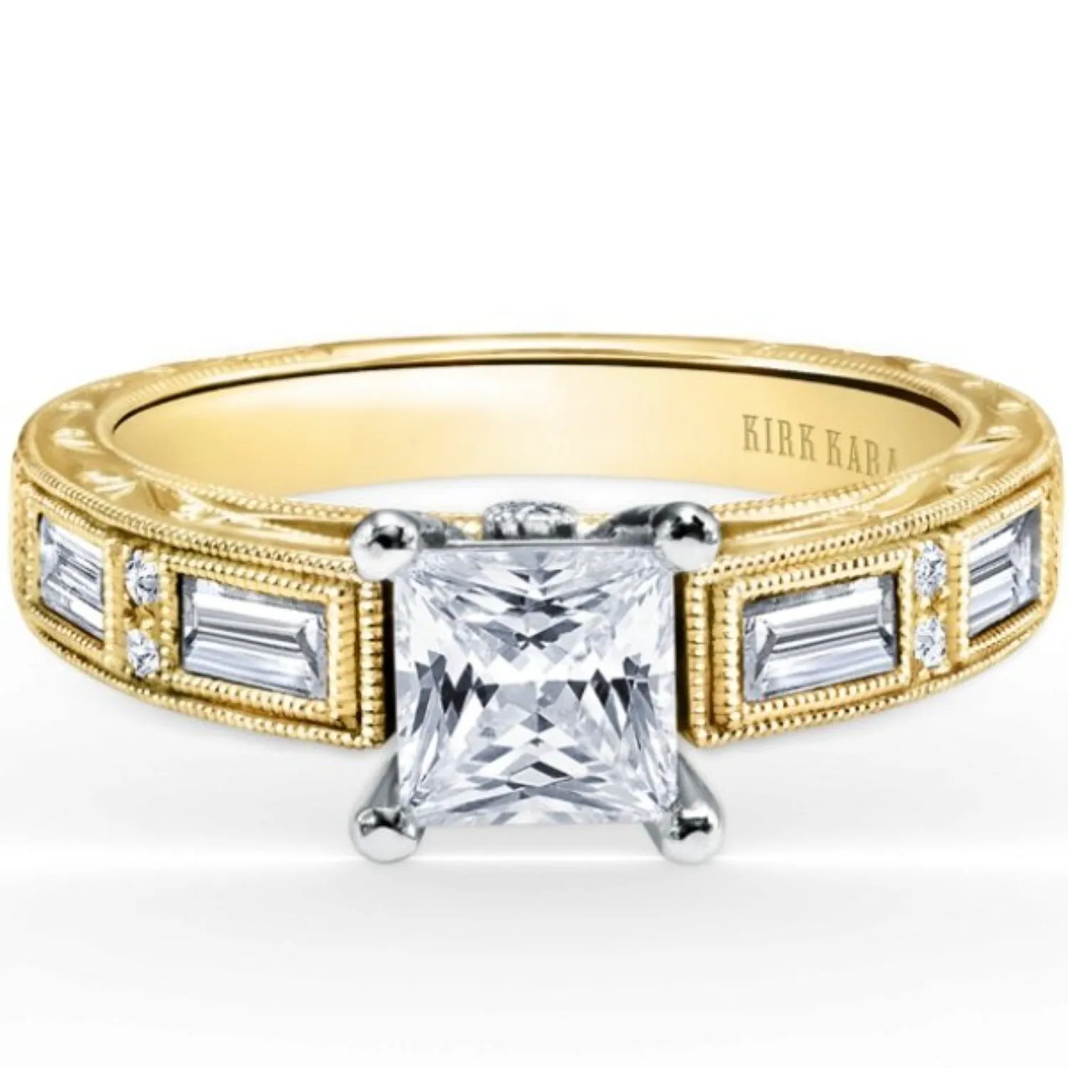 Kirk Kara "Charlotte" Baguette Cut Diamond Engagement Ring
