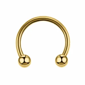 Kullattu titaaninen hevosenkenkä 1.6mm (PVD Titaani G23)