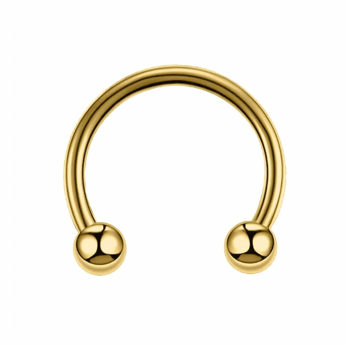 Kullattu titaaninen hevosenkenkä 1.6mm (PVD Titaani G23)