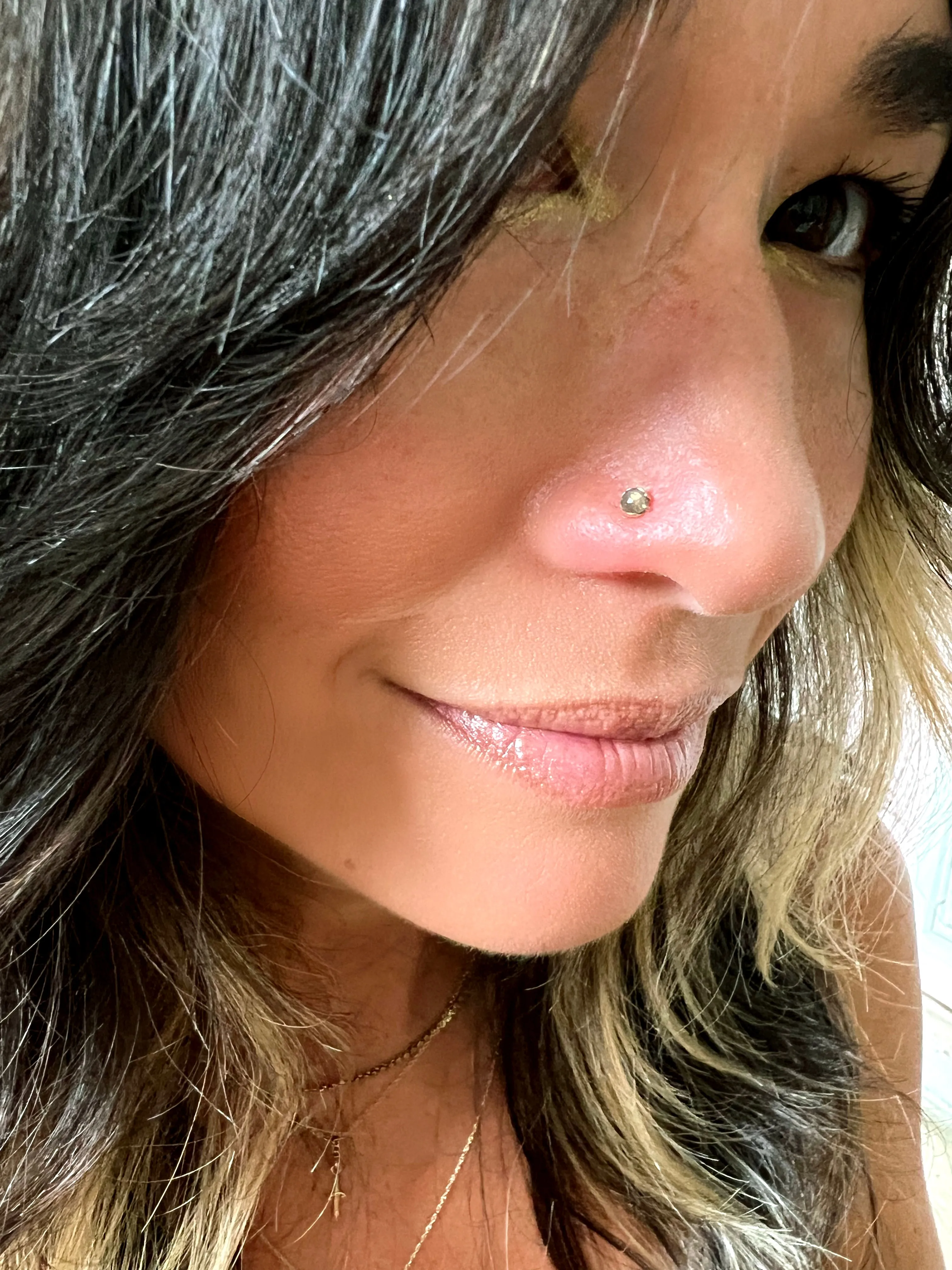 Labradorite Nose Stud