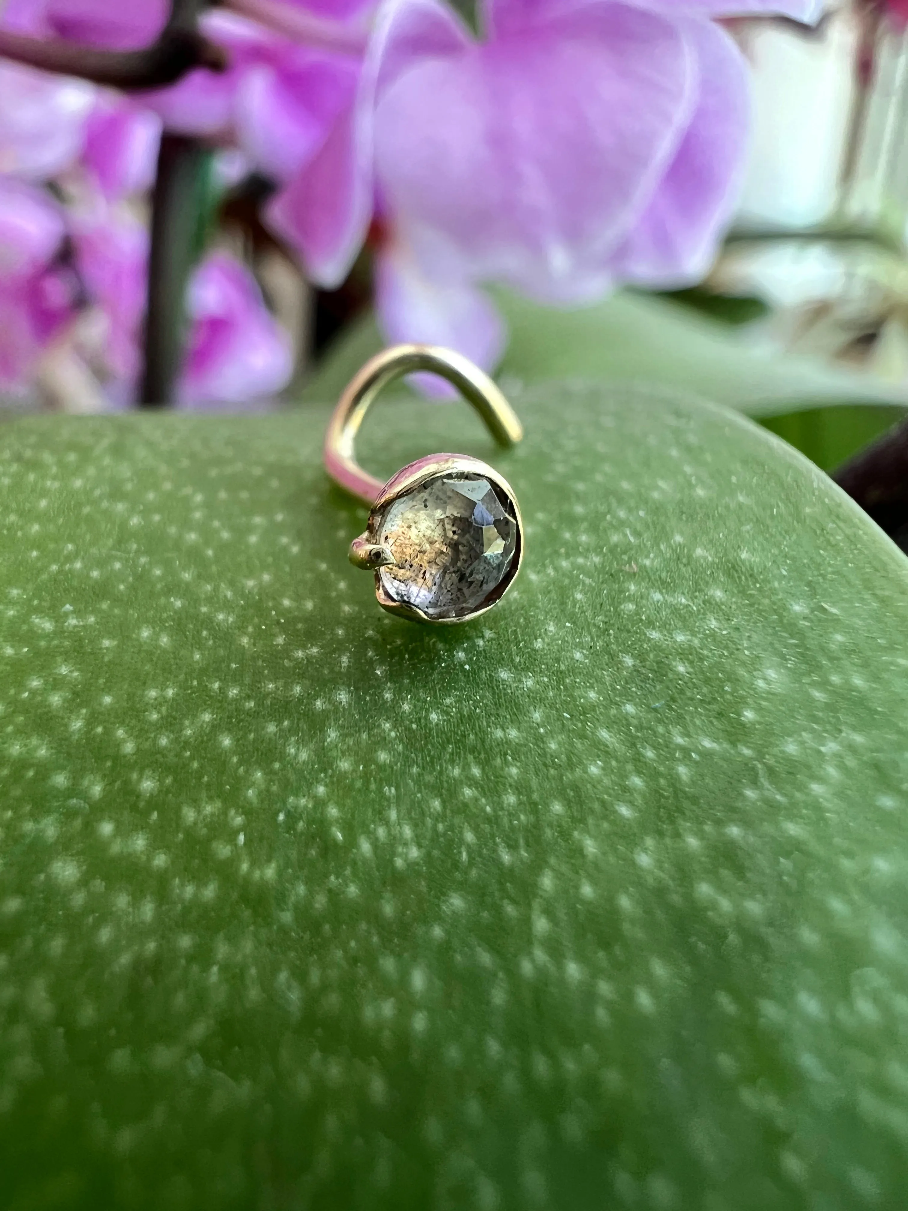 Labradorite Nose Stud