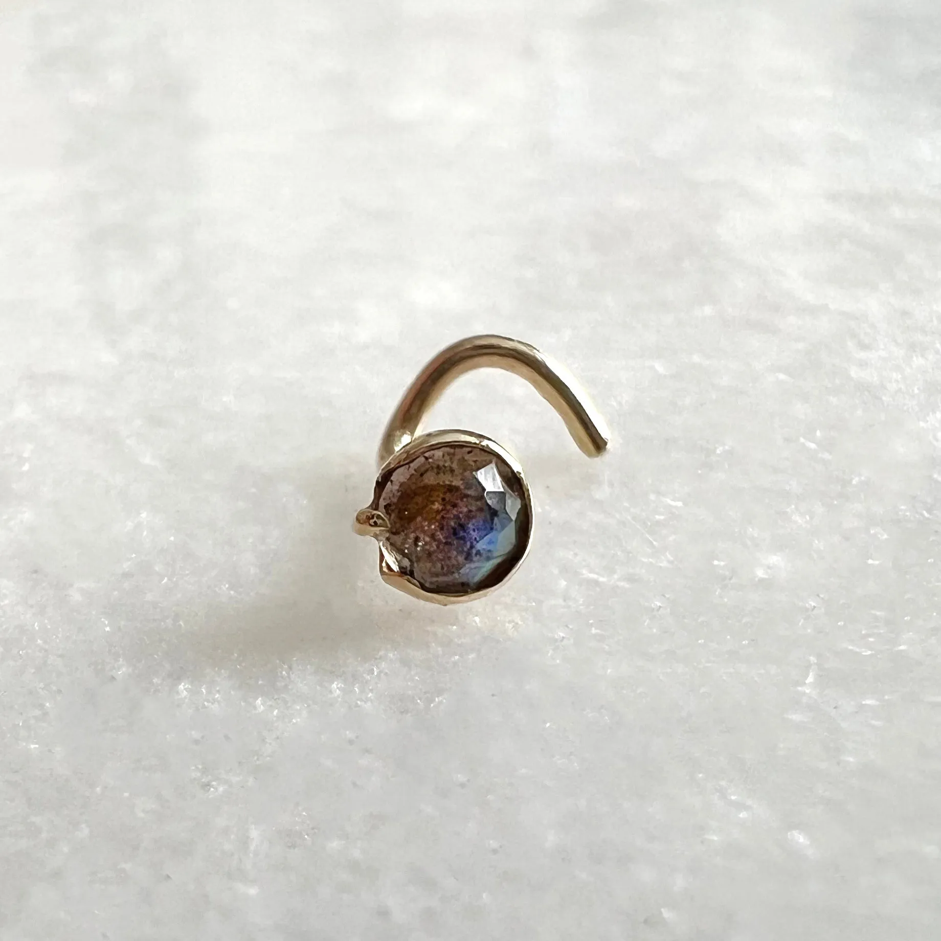 Labradorite Nose Stud