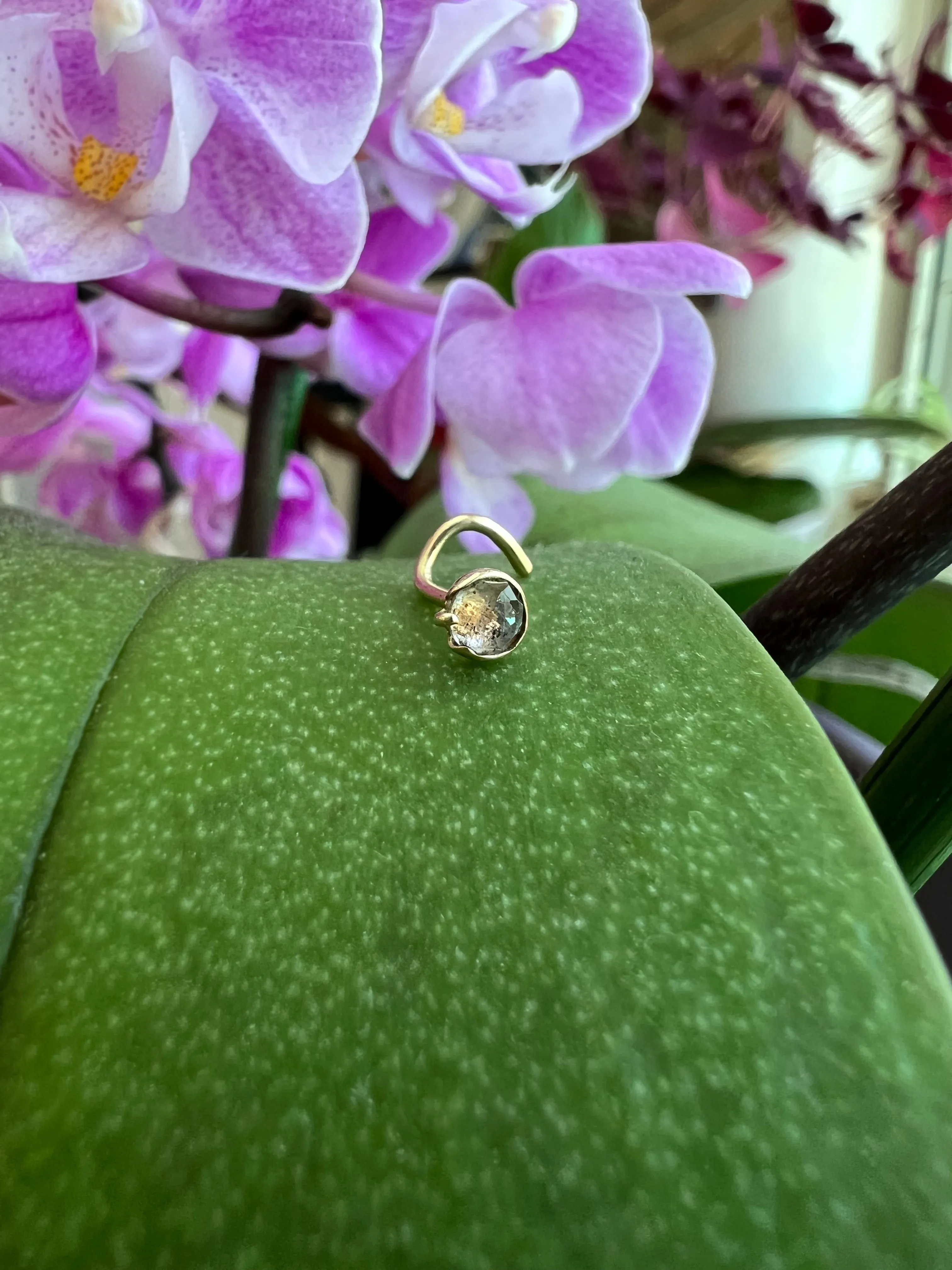 Labradorite Nose Stud