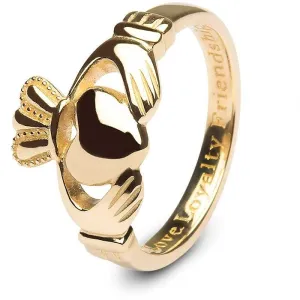 Ladies 14K Yellow Gold Claddagh Ring SL-14L92
