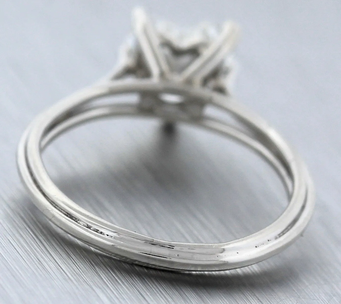 Ladies Modern Platinum 1.24ct Heart Brilliant Diamond Engagement Ring GIA