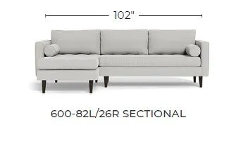 Ladybird 102" Left Chaise Sectional